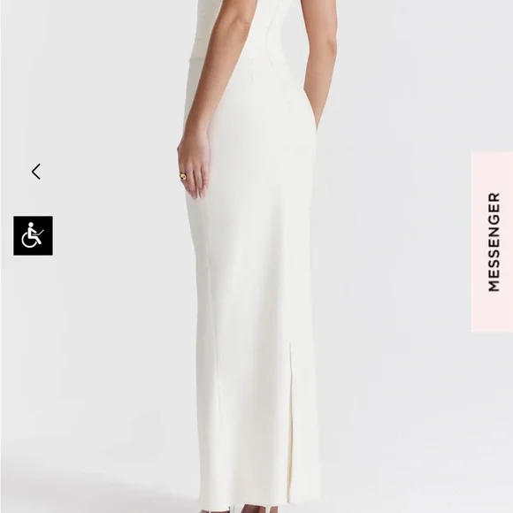 House of CB Tamara White Strapless Dress